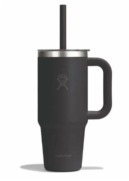 Picture of 24OZ TRAVEL TUMBLER CLEAR LID BLACK